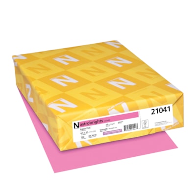 Neenah Astrobrights Cover Paper, Pulsar Pink, Letter-Size, FSC Certified, 65 lb., Ream 250/PK 