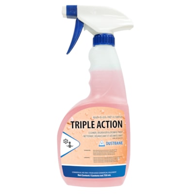 Dustbane Triple Action Liquid Cleaner, Degreaser and Disinfectant Ready-To-Use Spray, 750 mL SANITIZER 750ML 