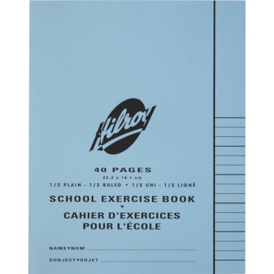 Cahier d'exercices pour l'école Hilroy LIGNES PARTIE INFERIEURE DU CAHIER SEULEMENT