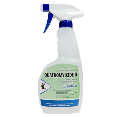 Dustbane Quatromyicide II Ready-To-Use No Rinse Sanitizer, 750 mL 750ML 
