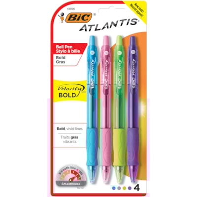 assorted mm pens colours bold pk bic velocity atlantis retractable