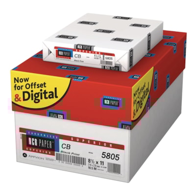 NCR Paper Superior CB Blackprint, 21#, White, 8-1/2" x 11", Carton of 10 Packs (5,000 sheets)  21 LB  10.5 M 500/PK 