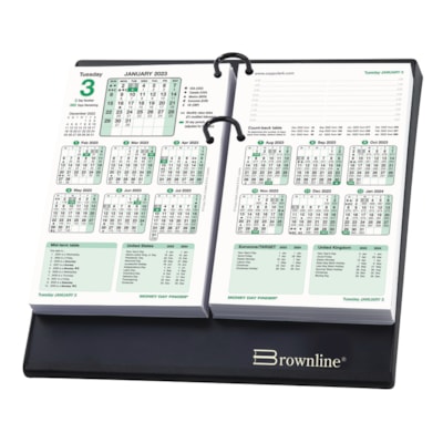 Brownline 12-Month Money Dayfinder Daily Financial Calendar Refill, 7-1/4" x 4-3/4", January - December, English 7-1/4 X 4-3/4 ENGLISH 