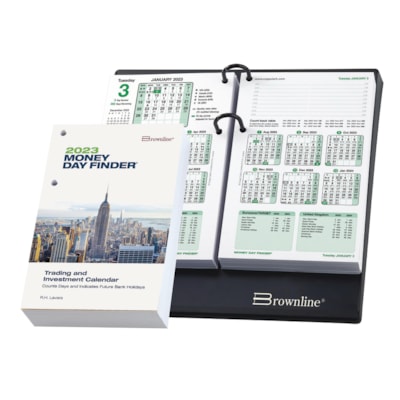 Brownline 12-Month Money Dayfinder Daily Financial Calendar Refill, 7-1/4" x 4-3/4", January - December, English 7-1/4 X 4-3/4 ENGLISH 