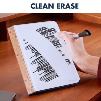 Quartet® Desktop Glass Dry-Erase Travel Pad, Blue 5 X 8 IN 