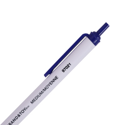 Grand & Toy Retractable Ballpoint Pens, Blue, Medium 1.0 mm, 12/BX BLUE REPLACED 97021 