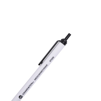 Grand & Toy Retractable Ballpoint Pens, Black, Medium 1.0 mm, 12/BX BLACK REPLACED 97025 