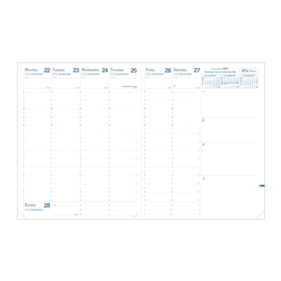 Quo Vadis 13-Month Weekly President Planner Refill, 8-1/4" x 10-3/4", December-December, English 8-1/4 X 10/3/4 ENGLISH FOR A16102 37% PCW