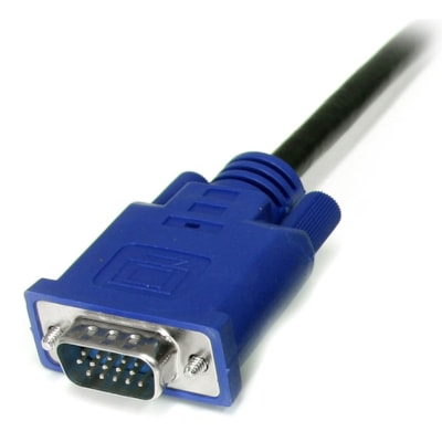 StarTech.com StarTech.com Ultra Thin KVM Cable - 6ft KVM Cable - USB KVM Cable - KVM Switch Cable - VGA KVM Cable tor - Male Left Gender - VGA P S/2 Right Connector