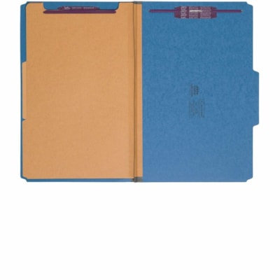 Smead - SafeSHIELD 2/5 Onglet coupé format légal Recyclé Chemise de classification - 8 1/2 po (215,90 mm) x 14 po (355,60 mm) - 2 po (50,80 mm) Extension - 2 x 2S Attache(s) - 2 po (50,80 mm) pour Dossier - Haut Position supérieure - Droite du centre Position d'onglet - 2 SAFESHIELD FASTENERS 2 DIVIDERS/2" EXPANSION