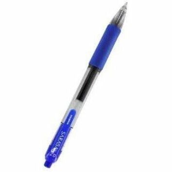 Zebra SARASA dry X20 Retractable Gel Pen - 1 mm (0.04") Bold Pen Point - Refillable - Retractable - Blue Ink - Transparent Barrel - 1 Dozen 1.0MM 