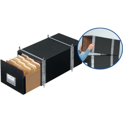 Staxonsteel® - Letter - Internal Dimensions: 12" (304.80 mm) Width x 24" (609.60 mm) Depth x 10.50" (266.70 mm) Height - External Dimensions: 14" (355.60 mm) Width x 25.5" (647.70 mm) Depth x 11.1" (282.70 mm) Height - Media Size Supported: Letter - Interlocking Closure - Heavy Duty - Stackable  12-1/4WX10-1/2HX24 STAX-ON- STEEL FRAME SELF STACKING WIRE