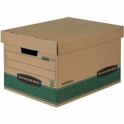 Bankers Box Recycled STOR/FILE File Storage Box - Internal Dimensions: 12" (304.80 mm) Width x 15" (381 mm) Depth x 10" (254 mm) Height - External Dimensions: 12.5" (317.50 mm) Width x 16.3" (412.75 mm) Depth x 10.3" (260.35 mm) Height - Media Size Supported: Letter, Legal - Lift-off Closure - Mediu LETTER AND LEGAL STORAGE 100% RECYCLED