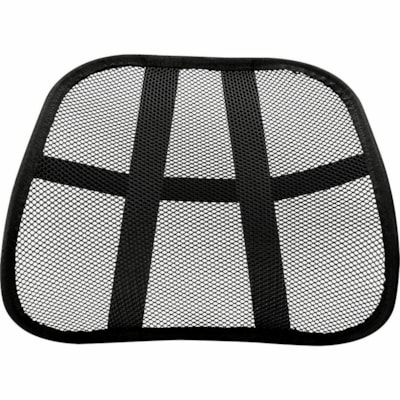 Fellowes Office Suites Mesh Back Support - Black - Mesh Fabric - 1 Each BLACK MESH STRAPS TO ANY CHAIR