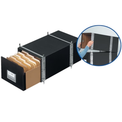 Staxonsteel® - Legal - Internal Dimensions: 15" (381 mm) Width x 24" (609.60 mm) Depth x 10.50" (266.70 mm) Height - External Dimensions: 17" (431.80 mm) Width x 25.5" (647.70 mm) Depth x 11.1" (282.70 mm) Height - Media Size Supported: Legal - Interlocking Closure - Heavy Duty - Stackable - Ste 15-1/4WX10-1/2HX24D STAX-ON- STEEL FRAME SELF STACKING WIRE