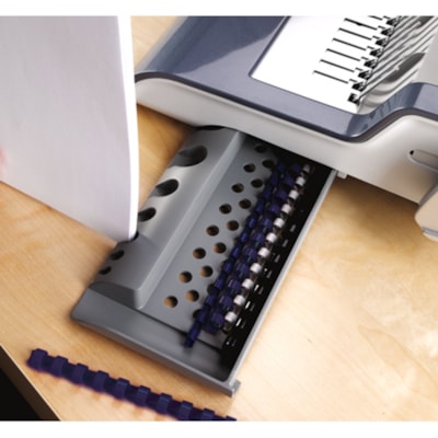 Fellowes Quasar(tm) E 500 Electric Comb Binding Machine w/ Starter Kit - CombBind - 500 Sheet(s) Bind - 25 Punch - 5.13" (130.30 mm) Height x 16.88" (428.75 mm) Width x 15.38" (390.65 mm) Depth - Metallic Silver, Black ELECTRIC. PUNCHES 25 SHTS BINDS UP TO 500 SHEETS