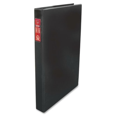 Avery® Heavy Duty Round Ring Binder - 2" (50.80 mm) Binder Capacity - Legal - 8 1/2" (215.90 mm) x 14" (355.60 mm) Sheet Size - 3 Ring(s) - Fastener(s): Round Ring - Pocket(s): 4 - Vinyl - Black - Recycled - Gap-free Ring - 1 Each 3-ROUND RINGS  8 "X14" SHEETS TWO INTERIOR POCKETS
