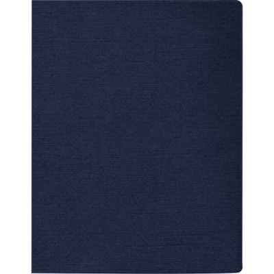 Fellowes Expressions Oversize Linen Presentation Covers - 11.3" (285.8 mm) Height x 8.8" (222.3 mm) Width x 0.1" (1.5 mm) Depth - For Letter 8 1/2" (215.90 mm) x 11" (279.40 mm) Sheet - Navy - Linen - 200 / Pack OVERSIZED LETTER NAVY; 200 PACK