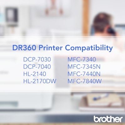 Brother DR360 Replacement Drum - Laser Print Technology - 12000 - 1 Each HR2140 2170W MFC7440N 7840W YIELD 12K