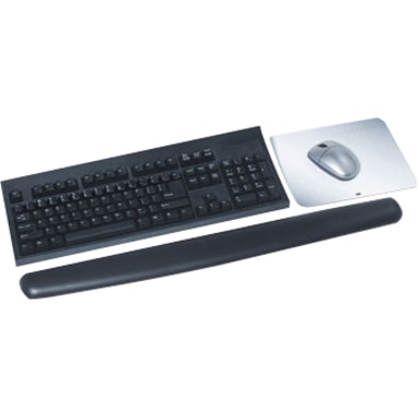 3M Gel Wrist Rest - 2.50" (63.50 mm) x 25" (635 mm) Dimension - Black - 1 Each  