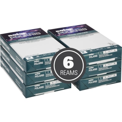Polaris Laser Paper - 97 Brightness - Letter - 8 1/2" (215.90 mm) x 11" (279.40 mm) - 28 lb (12700.59 g) Basis Weight - Smooth - Jam-free, Double-sided - Bright White - 500 Sheet 500/PK WHT REPLACING LL1032
