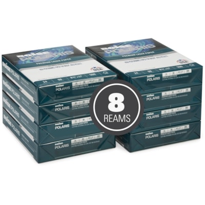 Boise - Papier imprimable POLARIS - 98 Luminosité - format lettre - 8 1/2 po (215,90 mm) x 11 po (279,40 mm) - 24 lb (10886,22 g) Poids de Base - Lisse - Sans acide - Blanc brillant - 500 Feuilles per rame - 500 Feuille 8 5X11 BRILLANCE 98  500/EMB BLANC