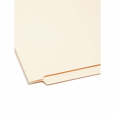 Smead Shelf-Master Straight Tab Cut Letter Recycled End Tab File Folder - 8 1/2" (215.90 mm) x 11" (279.40 mm) - 3/4" (19.05 mm) Expansion - 2 x 2B Fastener(s) - Folder - 2 Plys - Manila - 10% Recycled - 50 / Box SHELF-MASTER STRAIGHT-CUT TAB LETTER SIZE/MANILA