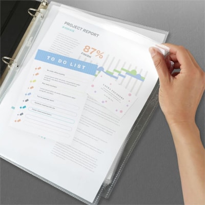 Avery® Diamond Clear Secure Top Sheet Protectors, 25/pk - For Letter 8 1/2" (215.90 mm) x 11" (279.40 mm) Sheet - Ring Binder - Rectangular - Clear - Polypropylene - 25 / Pack DIAMOND CLEAR 25/PKG