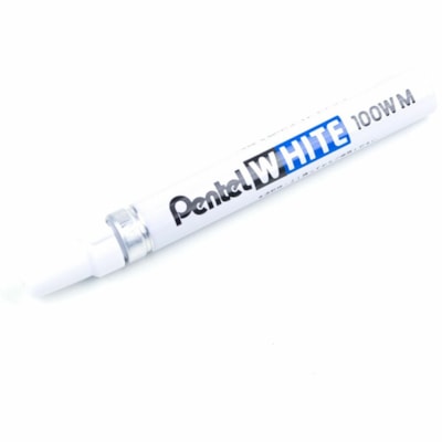 Pentel - Marqueur à pointe de feutre blanc - Moyenne Pointe de marqueur - Ink Blanc - 1 chaque POINTE CONIQUE 