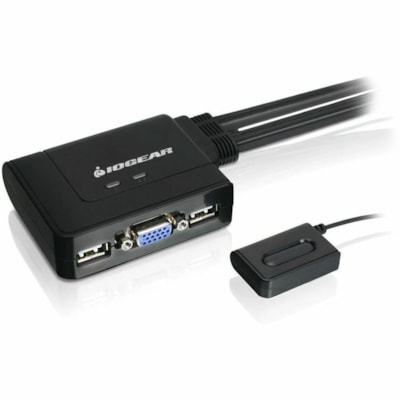 IOGEAR GCS22u 2-Port USB KVM Switch - 2 x 1 - 4 x Type A USB, 2 x HD-15 Monitor  with Cables and Remote - Max resolution: 2048 x 1