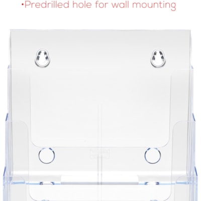 Deflecto Multi-Compartment DocuHolder - 920 x Sheet - 4 Compartment(s) - Compartment Size : 1.57" (40 mm) - 13.5" (342.90 mm) Height x 9.3" (234.95 mm) Width x 7" (177.80 mm) Depth - Desktop - Clear - Polystyrene - 1 Each MAGAZINE 4-TIER CASCADING PKTS 9-1/2" X 13-1/2" X 7"