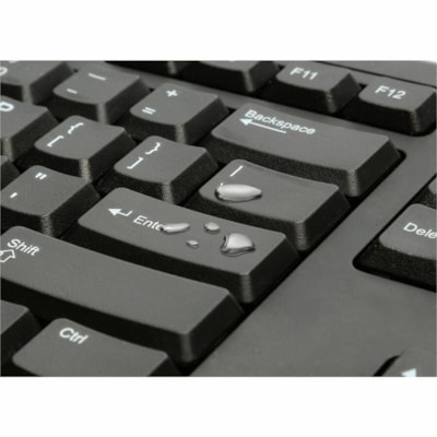 Kensington Keyboard for Life - Cable Connectivity - USB Interface - 104 Key - Membrane Keyswitch - Black DESIGN BLACK USB PS2 