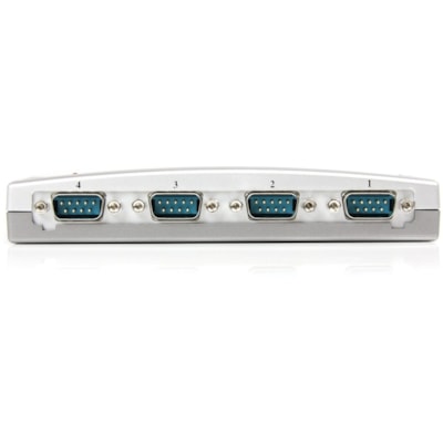 StarTech.com USB to Serial Adapter Hub - 4 Port - Bus Powered - DB9 (9-pin) - USB Serial - FTDI USB to Serial Adapter - Add four RS232 serial ports to any notebook or desktop computer using a single USB port - USB to Serial - USB to RS232 - USB to DB9 - USB to serial Adapter - USB to serial port  any notebook or desktop compu ter using a single U