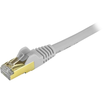 StarTech.com 1 ft CAT6a Ethernet Cable - 10 Gigabit Category 6a Shielded Snagless RJ45 100W PoE Patch Cord - 10GbE Gray UL/TIA Certified - CAT6a Ethernet Cable delivers 10 gigabit connection free of noise & EMI/RFI interference - Tested to comply w/ ANSI/TIA-568-D Category 6 requirements - 26 AWG st 10 Gigabit connection free of noise & EMI/RFI inte