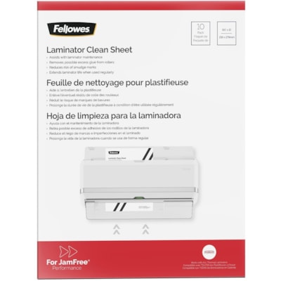 Fellowes Laminator Cleaning Sheets 10pk - White - 10 / Pack 10 PACK 