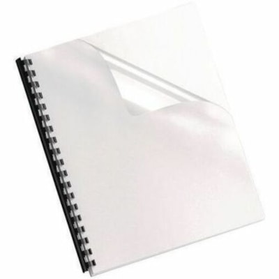 Fellowes - Couverures PVC ransparenes, lere, 25/paq. - hauteur de 11 po (279,4 mm) x largeur de 8,5 po (215,9 mm) x profondeur de 0 po (0 mm) - Pour format lettre 8 1/2 po (215,90 mm) x 11 po (279,40 mm) Feuilles - clair - Chlorure de polyvinyle (PVC). - 25 emballage LETTER SIZE 25 PACK