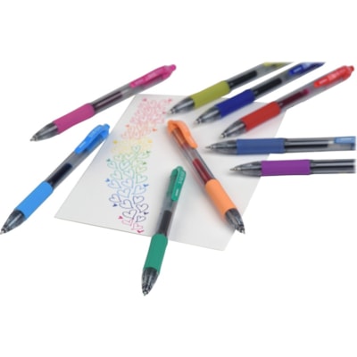 Zebra SARASA dry X20 Retractable Gel Pen - 0.5 mm (0.02") Fine Pen Point - Retractable - Red Ink - Gel-based - Transparent, Red Barrel - 1 Dozen RED  FINE 0.5MM ACID-FREE  ARCHIVAL