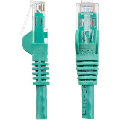 StarTech.com 100ft CAT6 Ethernet Cable - Green Snagless Gigabit - 100W PoE UTP 650MHz Category 6 Patch Cord UL Certified Wiring/TIA - 100ft Green CAT6 Ethernet cable delivers Multi Gigabit 1/2.5/5Gbps & 10Gbps up to 160ft - 650MHz - Fluke tested to ANSI/TIA-568-2.D Category 6 - 24 AWG stranded 100%  e delivers Multi Gigabit 1/2.5 /5Gbps & 10Gbps up t