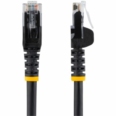 StarTech.com 50ft CAT6 Ethernet Cable - Black Snagless Gigabit - 100W PoE UTP 650MHz Category 6 Patch Cord UL Certified Wiring/TIA - 50ft Black CAT6 Ethernet cable delivers Multi Gigabit 1/2.5/5Gbps & 10Gbps up to 160ft - 650MHz - Fluke tested to ANSI/TIA-568-2.D Category 6 - 24 AWG stranded 100% co  CABL 