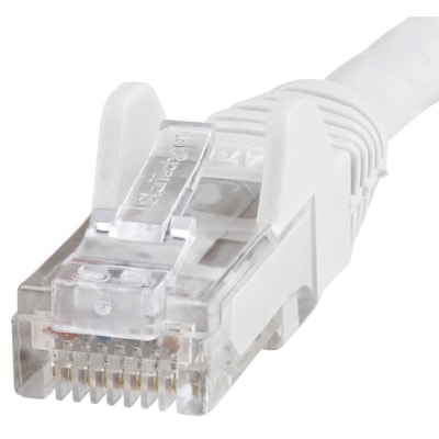 StarTech.com 75ft CAT6 Ethernet Cable - White Snagless Gigabit - 100W PoE UTP 650MHz Category 6 Patch Cord UL Certified Wiring/TIA - 75ft White CAT6 Ethernet cable delivers Multi Gigabit 1/2.5/5Gbps & 10Gbps up to 160ft - 650MHz - Fluke tested to ANSI/TIA-568-2.D Category 6 - 24 AWG stranded 100% co  CABL 