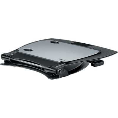 Fellowes - Station de travail pour ordinateur portable avec USB Série Professional - Jusqu'à 17 po Support d'écran - 15 lb (6803,89 g) Capacité de charge - 3 po (76,20 mm) Hauteur x 12,13 po (308,10 mm) Largeur x 13,31 po (338,07 mm) Profondeur - Métal, Caoutchouc -  PORTE-DOCUMENT ALIGNé RéGLAGE D UNE SEULE MAIN