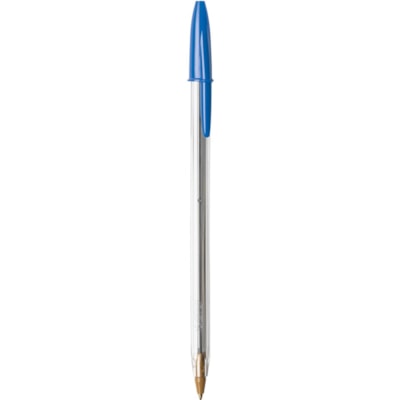 BIC Cristal Xtra Smooth Stic Ball Pen, Blue, 12 Pack - 1 mm (0.04") Medium Pen Point - Blue Ink - Clear Barrel - 12 Pack PLASTIC BARREL DISPOSABLE 