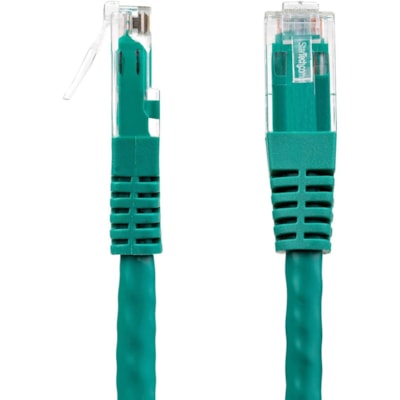StarTech.com 7ft CAT6 Ethernet Cable - Green Molded Gigabit - 100W PoE UTP 650MHz - Category 6 Patch Cord UL Certified Wiring/TIA - 7ft Green CAT6 Ethernet cable delivers Multi Gigabit 1/2.5/5Gbps & 10Gbps up to 160ft - 650MHz - Fluke tested to ANSI/TIA-568-2.D Category 6 - 24 AWG stranded 100% copp delivers Multi Gigabit 1/2.5/5 Gbps & 10Gbps up to