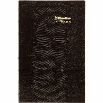 Blueline 2026 MiracleBind CoilPro 12-Month Daily Planner - January to December - 8" x 5" - Black - Bilingual - Daily - 12 Month - January 2026 to December 2026 - 7:00 AM to 7:30 PM - Half-hourly - Monday - Friday, Saturday, Sunday - 1 Day Single Page Layout - 5" (127 mm) x 8" (203.20 mm) Sheet Size   
