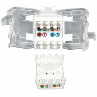 Tripp Lite by Eaton Connecteur réseau N238-001-WH-TF - Blanc 6/5e Keystone Jack - White  TA A - RJ45 (FEMALE)  1