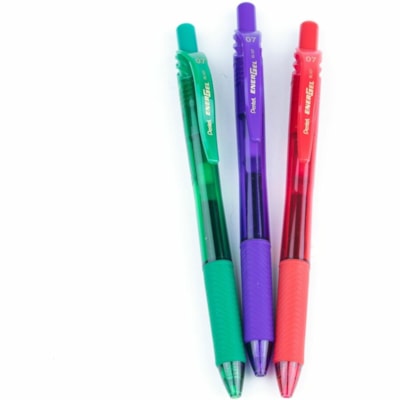 EnerGel-X Retractable Gel Roller, (0.7mm) Metal Tip, Blister, 3PC Pack Assorted - Pentel EnerGel X Retractable Liquid Gel Rollerball Pen, Everyday Writing, Office Supplies, School Supplies, 0.7mm Medium Point, Assorted Ink Colors, 3 Pack 0.7MM ROLLERGEL PEN 