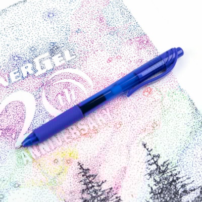 EnerGel-X Retractable Gel Roller, (0.7mm) Metal Tip, Blue Ink - Pentel EnerGel X Retractable Liquid Gel Rollerball Pen, Everyday Writing, Office Supplies, School Supplies, 0.7mm Medium Point, Blue Ink 0.7MM ROLLERGEL PEN 