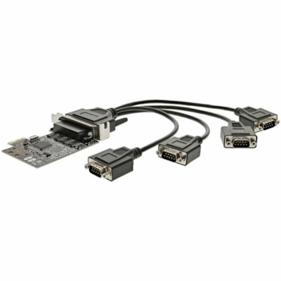 StarTech.com 4 Port RS232 PCI Express Serial Card with Breakout Cable - Replaced by PEX4S953LP - Add 4 RS232 serial ports to any PC using a single PCI Express expansion slot - pci express serial card - pci-e serial card - pci express RS232 - rs232 card - pci serial adapter 2CTLR 