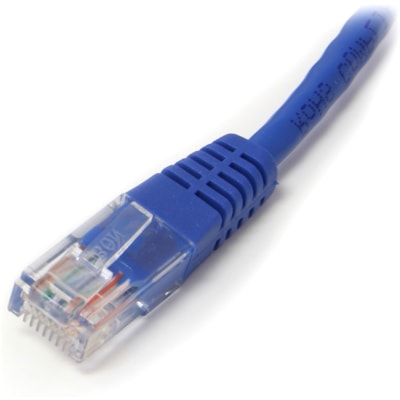 StarTech.com 7ft Blue Molded Cat5e UTP Patch Cable - Category 5e - 7 ft - 1 x RJ-45 Male - 1 x RJ-45 Male - Blue 5E (350 MHZ) UTP PATCH CABLE 