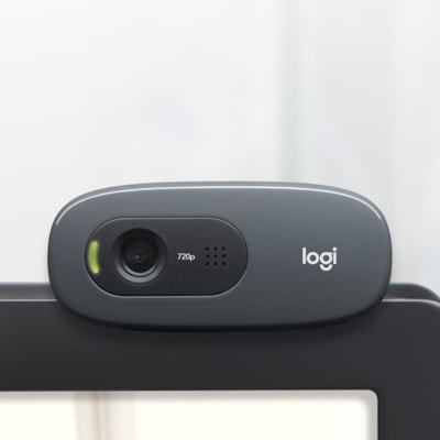 Logitech C270 Webcam - 30 fps - Black - USB 2.0 - 1 Each - 3 Megapixel Interpolated - 1280 x 720 Video - Fixed Focus - 55° Angle - Widescreen - Microphone - For Computer, Notebook, Monitor WEB CAMERA 